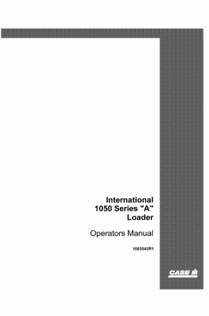 Case IH 1050, A Operator`s Manual