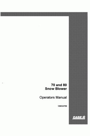Case IH 70, 80 Operator`s Manual