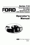 New Holland 1000, 2, 3, 715 Operator`s Manual