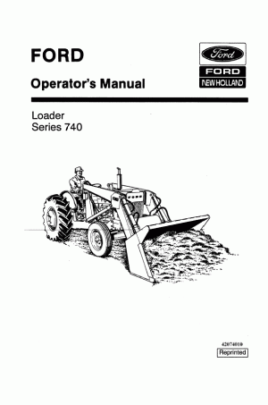 New Holland 740 Operator`s Manual