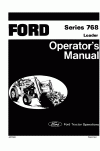 New Holland 768 Operator`s Manual