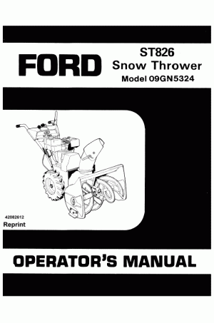 New Holland ST826 Operator`s Manual