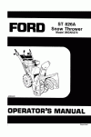New Holland ST826A Operator`s Manual