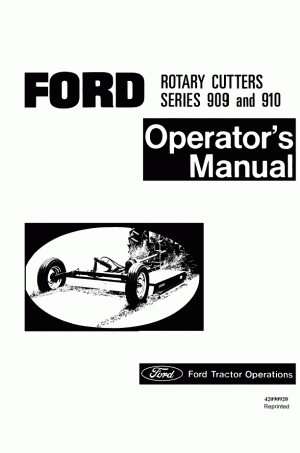 New Holland 909, 910 Operator`s Manual