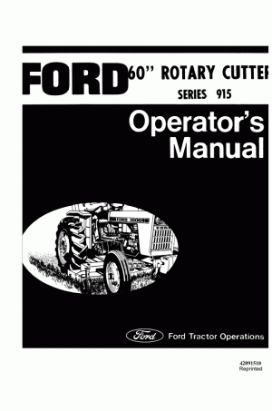 New Holland 915 Operator`s Manual
