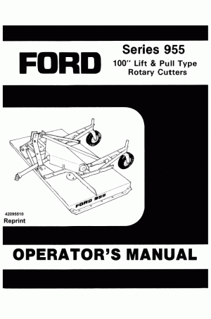 New Holland 100, 955 Operator`s Manual