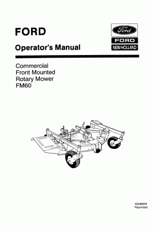 New Holland CM224 Operator`s Manual