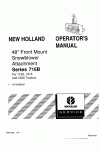 New Holland 1120, 1215, 1220, 48, 716B Operator`s Manual