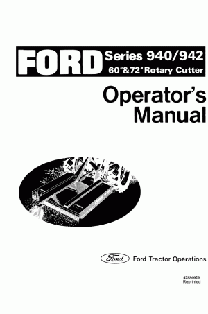 New Holland 940 Operator`s Manual