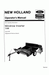 New Holland 144 Operator`s Manual