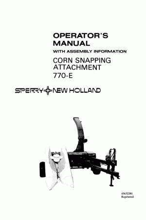 New Holland 770E Operator`s Manual