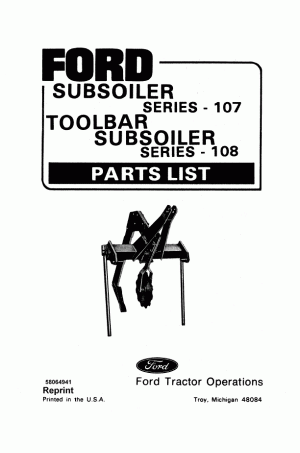 New Holland 108 Parts Catalog