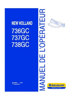 New Holland 736GC, 737GC, 738GC Operator`s Manual
