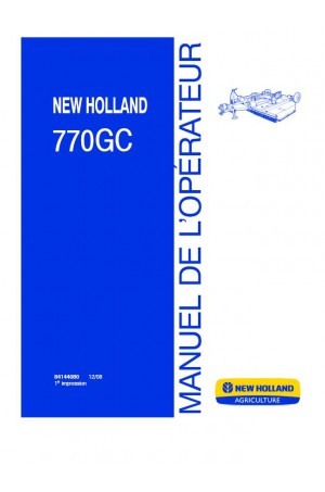 New Holland 770GC Operator`s Manual