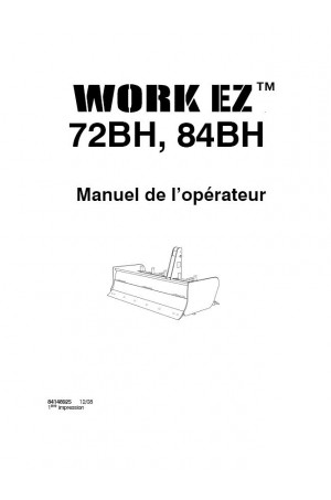 New Holland 72BH, 84BH Operator`s Manual