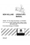 New Holland 72CSH Operator`s Manual