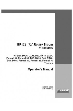 Case IH BR172 Operator`s Manual
