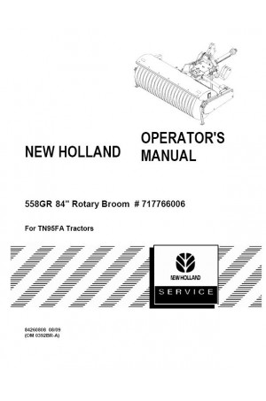 New Holland 558GR Operator`s Manual