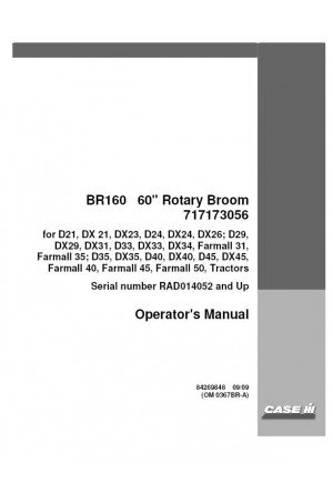 Case IH BR160 Operator`s Manual