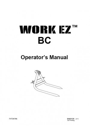New Holland BC Operator`s Manual