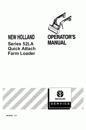 New Holland 52, LA Operator`s Manual