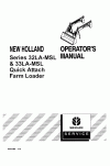 New Holland 32LA, 33LA Operator`s Manual