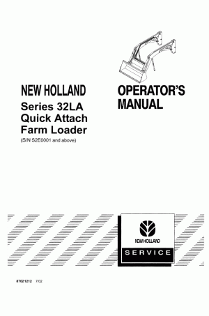 New Holland 32LA Operator`s Manual