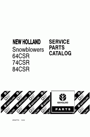 New Holland 64CSR, 74CSR, 84CSR Parts Catalog