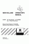 New Holland 64CSR Operator`s Manual