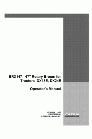 Case IH BRX147 Operator`s Manual