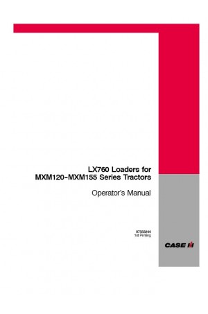 Case IH LX760 Operator`s Manual