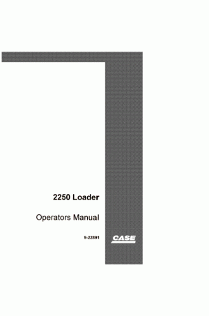 Case IH 2250 Operator`s Manual