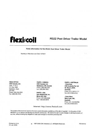New Holland PD22 Parts Catalog