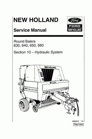 New Holland 630, 640, 650, 660 Service Manual