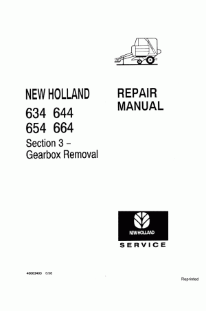 New Holland 3, 634, 644, 654, 664 Service Manual