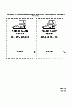 New Holland 634, 644, 654, 664, R Service Manual