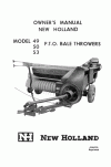 New Holland 49, 50, 53 Operator`s Manual