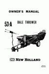 New Holland 53A Operator`s Manual
