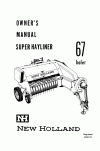 New Holland 67 Operator`s Manual
