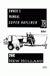 New Holland 78 Operator`s Manual