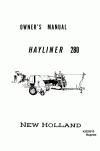 New Holland 280 Operator`s Manual