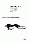 New Holland 282 Operator`s Manual