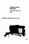 New Holland 858 Operator`s Manual