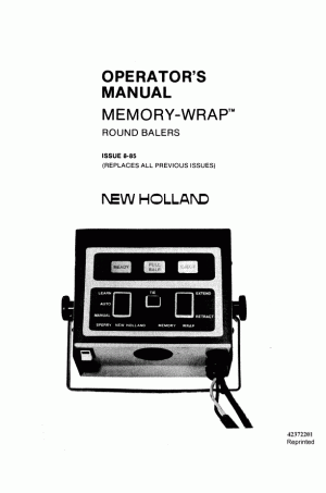 New Holland 848, 853, 855 Operator`s Manual