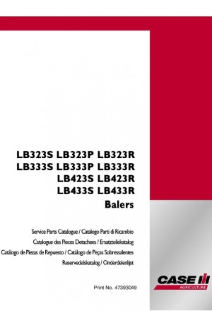 Case IH LB323P, LB323R, LB323S, LB333P, LB333R, LB333S, LB423R, LB423S, LB433R, LB433S Parts Catalog