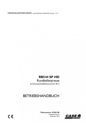 Case IH RB544 Operator`s Manual