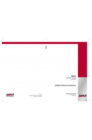 Case IH RB544 Operator`s Manual