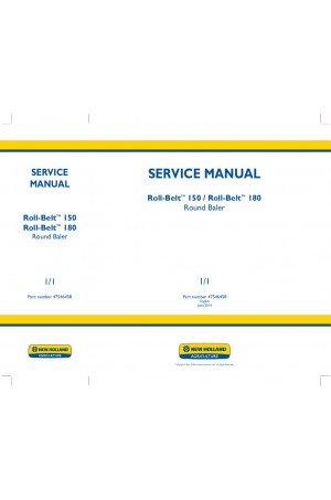 New Holland Roll-Belt 150, Roll-Belt 180 Service Manual