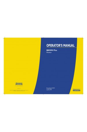 New Holland BB9090 Operator`s Manual