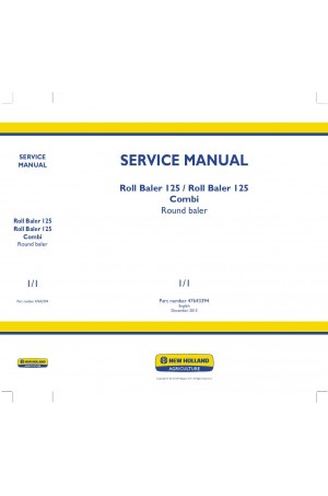New Holland Roll Baler 125 Service Manual
